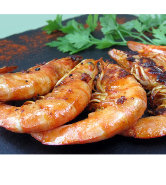 PORTION DE GAMBAS GRILLES